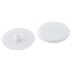Plastic Cam Cap - 17mm Diameter - White - Pack of 50