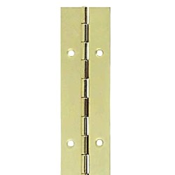 Touchpoint Steel Continuous Piano Hinge - 1830 x 32 x 0.7mm - Polished Brass
