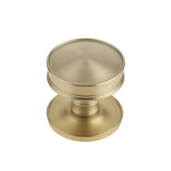 Burlington by Frelan Berkeley Round Cabinet Knob - 40mm Diameter - Satin Brass