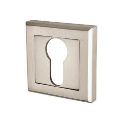 Hampstead Square Escutcheon - 50 x 50mm - Euro - Satin Nickel