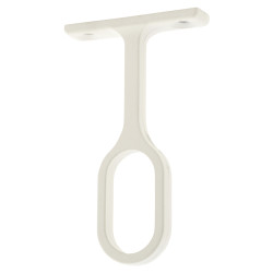Rothley 30 x 15mm Oval Tube Hanging Rail Centre Bracket - White