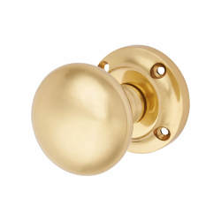 Altro Polished Brass Victorian Mortice Door Knob - 57mm Rose Diameter