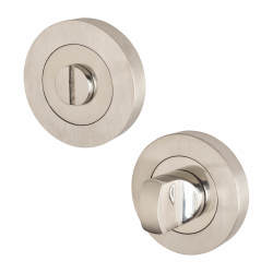 Altro Duo Bathroom Turn & Release - 53mm Diameter - Satin/Polished Stainless Steel