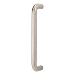 Altro 19mm D-Bar Door Pull Handle - Bolt Fix - 229mm Centres - Satin Stainless Steel