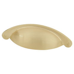 Altro Chest Drawer Cabinet Cup Handle - 64mm Centres - Satin Brass