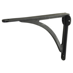 Olde Forge Curved Shelf Bracket - 249 x 174mm - Black Beeswax