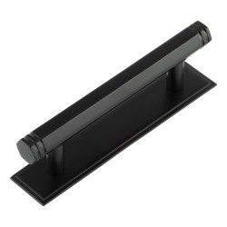 Hoxton by Frelan Nile 15mm Hex T-Bar Cabinet Pull Handle on Stepped Backplate - 96mm c/c - Black