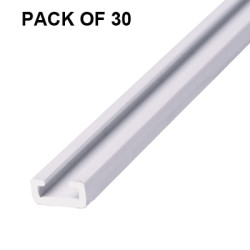 Plain Sash Window Pile Carrier Bulk Pack - Pack of 30 x 2200mm - Exitex SPCSA - No Pile - White