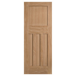 LPD DX 30's 4 Panel Unfinished Solid Internal FD30 Fire Door - 2032 x 813 x 44mm - Oak