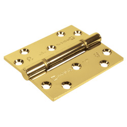 Royde & Tucker (H102) Hi-Load Grade 13 Butt Fire Door Hinge - 100 x 88 x 3mm - Polished Brass