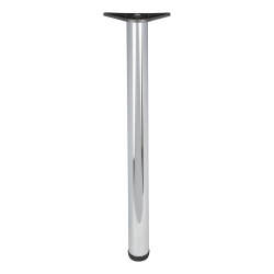 Rothley Adjustable Worktop Support Breakfast Bar Table Leg - 60 x 710mm - Pol Chrome - Pack of 4