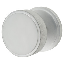 Hampstead Knurled Centre Door Knob - 80mm Rose Diameter - Satin Chrome