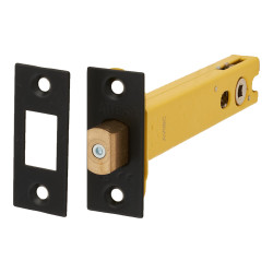 Altro 5mm Tubular Bathroom Deadbolt - 127mm Case - 108mm Backset - Square - Matt Black