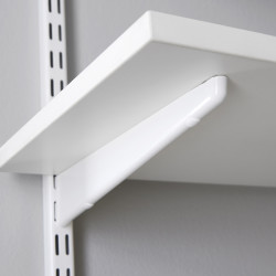 elfa Twin Slot Shelving System - Shelf Bracket for Solid Shelving - 320mm Length - White