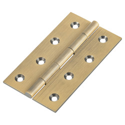 Solid Drawn Butt Door Hinge - 100 x 60 x 2.4mm - Antique Brass - Pair