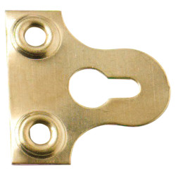 Touchpoint Slotted Glass / Mirror Fixing Plate - 32mm Width - Polished Brass - Pack of 10