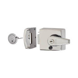 ERA Double Locking Nightlatch - 60mm Backset - Polished Chrome Case/Cylinder