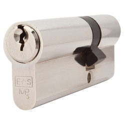 Touchpoint 5 Pin 80mm Euro Double Cylinder - 30 + 50mm - Polished Nickel - Keyed to Differ