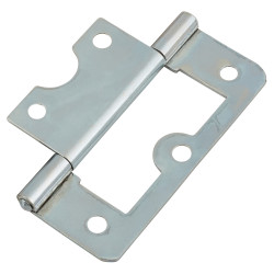 Flush Cabinet Hinge - 60 x 38 x 1mm - Zinc Plated - Pack of 10 Pairs