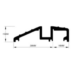 Sealmaster Watershed Seal - 1000mm Length - TJG Threshold - Inward/Outward Opening Doors - Gold
