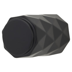 Alexander & Wilks Diamond Cut Cylinder Cabinet Knob - 20mm Diameter - Matt Black