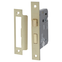 Altro Bathroom Lock - 75mm Case - 57mm Backset - Satin Brass