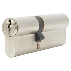 Yale 6 Pin 100mm Euro Double Cylinder - 40 + 60mm - Satin Nickel - Keyed to Differ