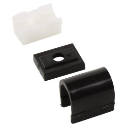 Teleflex Clearline Saddles - Black - Pack of 10