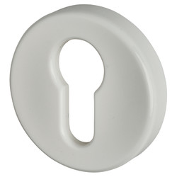 Hoppe AR600/27 Nylon Escutcheon - 52mm Diameter - Euro - Diamond White - Pair