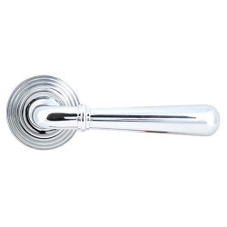 From The Anvil Polished Chrome Door Handles on Round Beehive Rose - Newbury Range