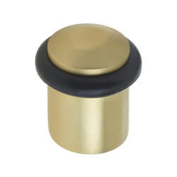 Burlington by Frelan Chamfered Floor Door Stop - 40 x 38mm - Satin Brass