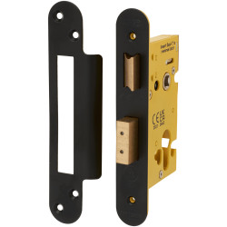Altro Architectural Euro Profile Sashlock - 65mm Case - 44mm Backset - Radius - Matt Black