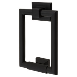 Hampstead Rectangular Knurled Door Knocker - 145 x 100mm - Matt Black
