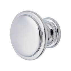 Hampstead Disc Round Cabinet Knob - 30mm Diameter - Polished Chrome