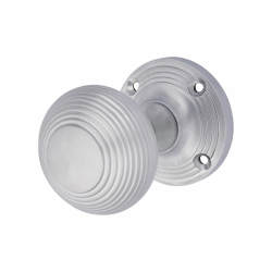 Altro Satin Chrome Beehive Mortice Door Knob - 60mm Rose Diameter
