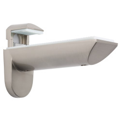 Decorative Adjustable Shelf Bracket - 8-40mm Shelf Thickness - Brushed Nickel