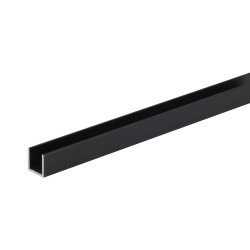 Bohle 2500mm U Channel - 6-8mm Glass Shower Doors & Panels - Black