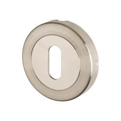 Altro Duo Escutcheon - 53mm Diameter - Keyhole - Satin/Polished Stainless Steel