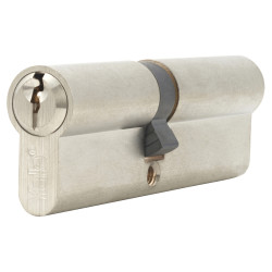 Yale 6 Pin 100mm Euro Double Cylinder - 45 + 55mm - Satin Nickel - Keyed to Differ