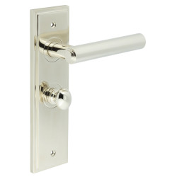Burlington by Frelan Polished Nickel Fire Rated Bathroom Door Handles - Richmond - Inner 1 - 200 x 55mm