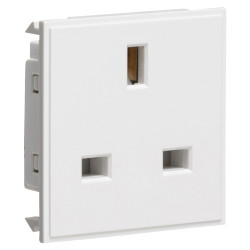 Knightsbridge 13A 1 Gang Unswitched Socket - White