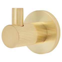 Altro Lines Single Coat Hook - 50 x 25mm - Satin Brass