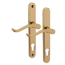 Fab & Fix Balmoral uPVC Scroll Multipoint Door Handle - 92mm c/c - LH - Gold