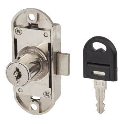 Wardrobe Locking System - 74 x 30mm - Keyed to Differ - Polished Chrome