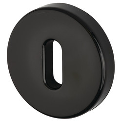 Hoppe AR600/26 Nylon Escutcheon - 52mm Diameter - Keyhole - Ebony Black - Pair