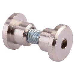Hex Headed Bolt Through Fixing - 12-13mm Panels - Satin Anodised Aluminium - Pack of 10