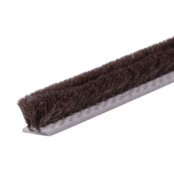 Exitex Sash Window Slide Pile with Fin - 100m Length - 5mm Pile - Brown