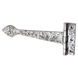 Olde Forge Tudor Plain Door Tee Hinge - 270 x 110mm - Polished Iron - Pair