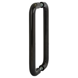 Hoppe AR602/600 Nylon D-Bar Door Pull Handle - Back to Back - 600mm c/c - Ebony Black