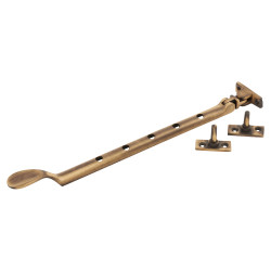Altro Cast Victorian Casement Window Stay - 12"/300mm Length - Antique Brass